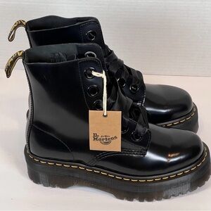 Dr. Martens Shiny Black Combat Boots